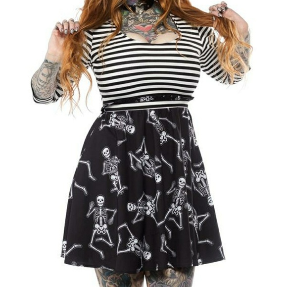 Dancing Skeletons Scoop Dress from SOURPUSS - Picture 3 of 7